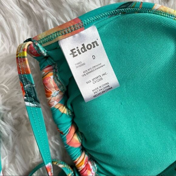 EIDON | Teal Citrus Patterned Bikini Size XS/S NWOT - Picture 6 of 6